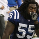 Clint Session, then of the Indianapolis Colts, following a 2008 game against the San Diego Chargers in Indianapolis
Andy Lyons/Getty Images